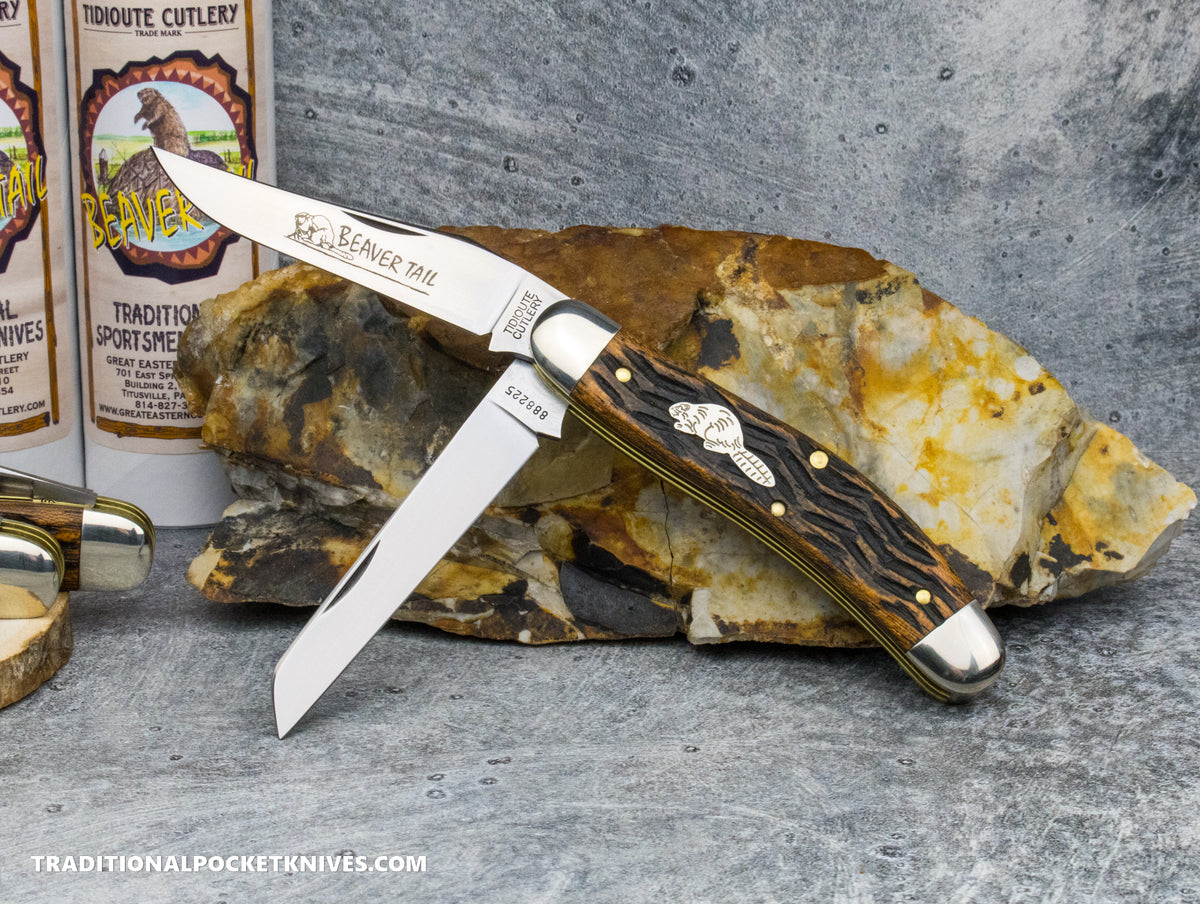 Great Eastern Cutlery #888225 Tidioute Cutlery Bayou Trapper Jigged Brazilian Cherrywood