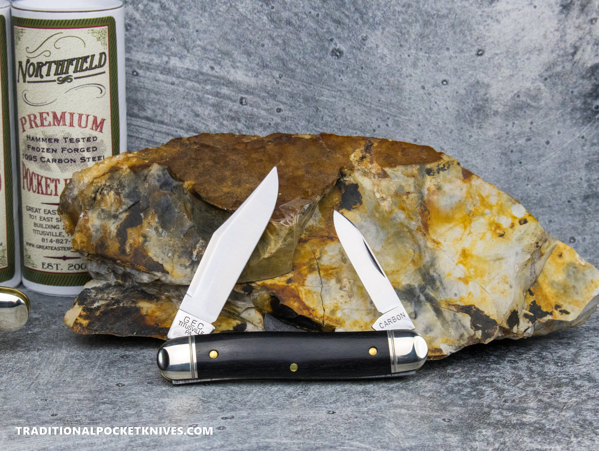 Great Eastern Cutlery #661225 Northfield UNXLD Lil' Cowboy Gabon Ebony Satin