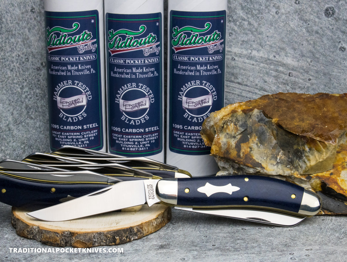 Great Eastern Cutlery #888225 Tidioute Cutlery Bayou Trapper Blue Bayou Richlite