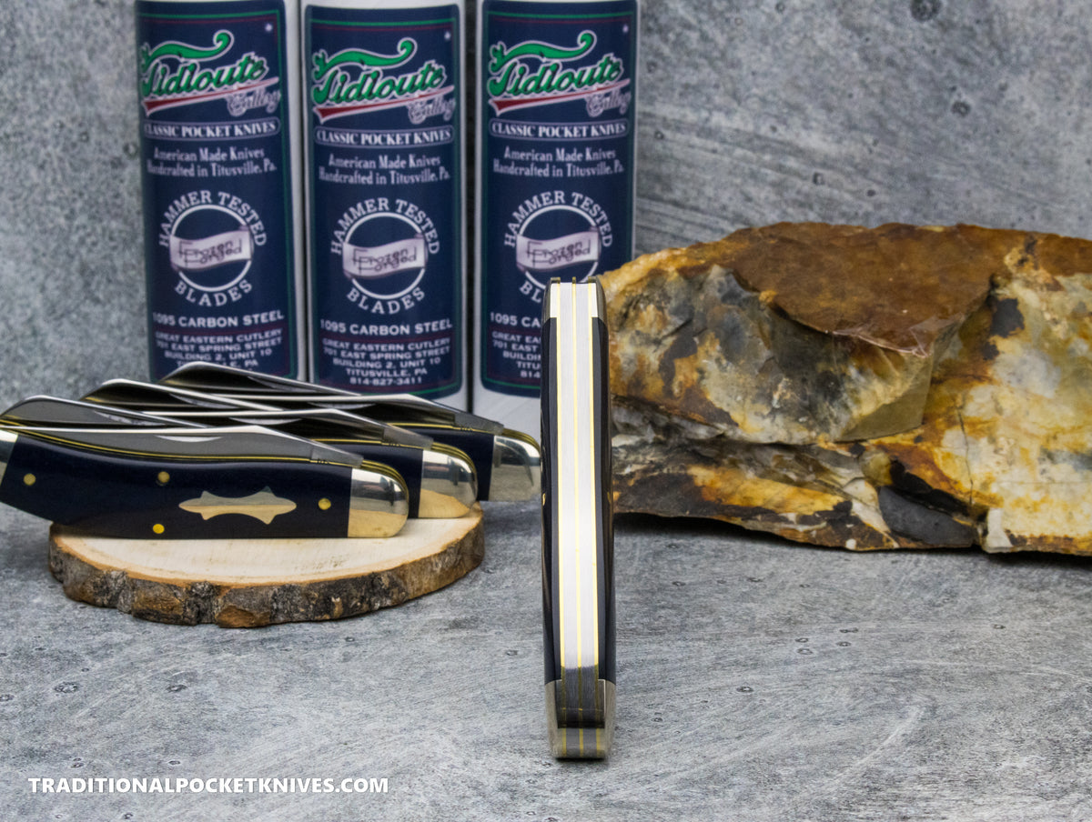 Great Eastern Cutlery #888225 Tidioute Cutlery Bayou Trapper Blue Bayou Richlite