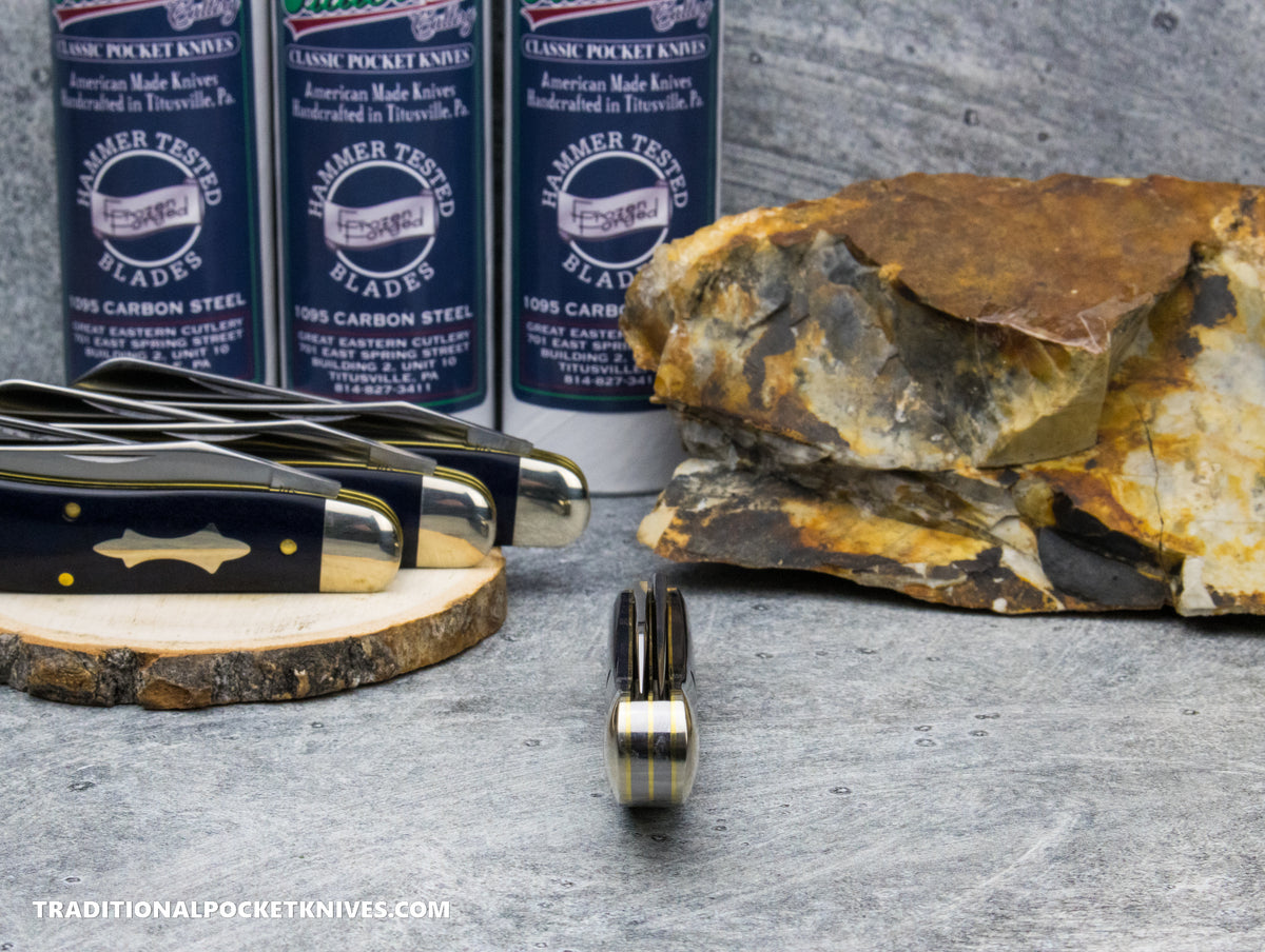 Great Eastern Cutlery #888225 Tidioute Cutlery Bayou Trapper Blue Bayou Richlite