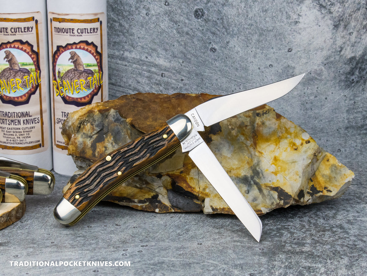 Great Eastern Cutlery #888225 Tidioute Cutlery Bayou Trapper Jigged Brazilian Cherrywood