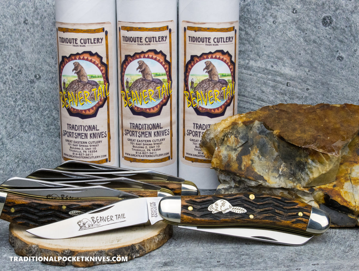 Great Eastern Cutlery #888225 Tidioute Cutlery Bayou Trapper Jigged Brazilian Cherrywood