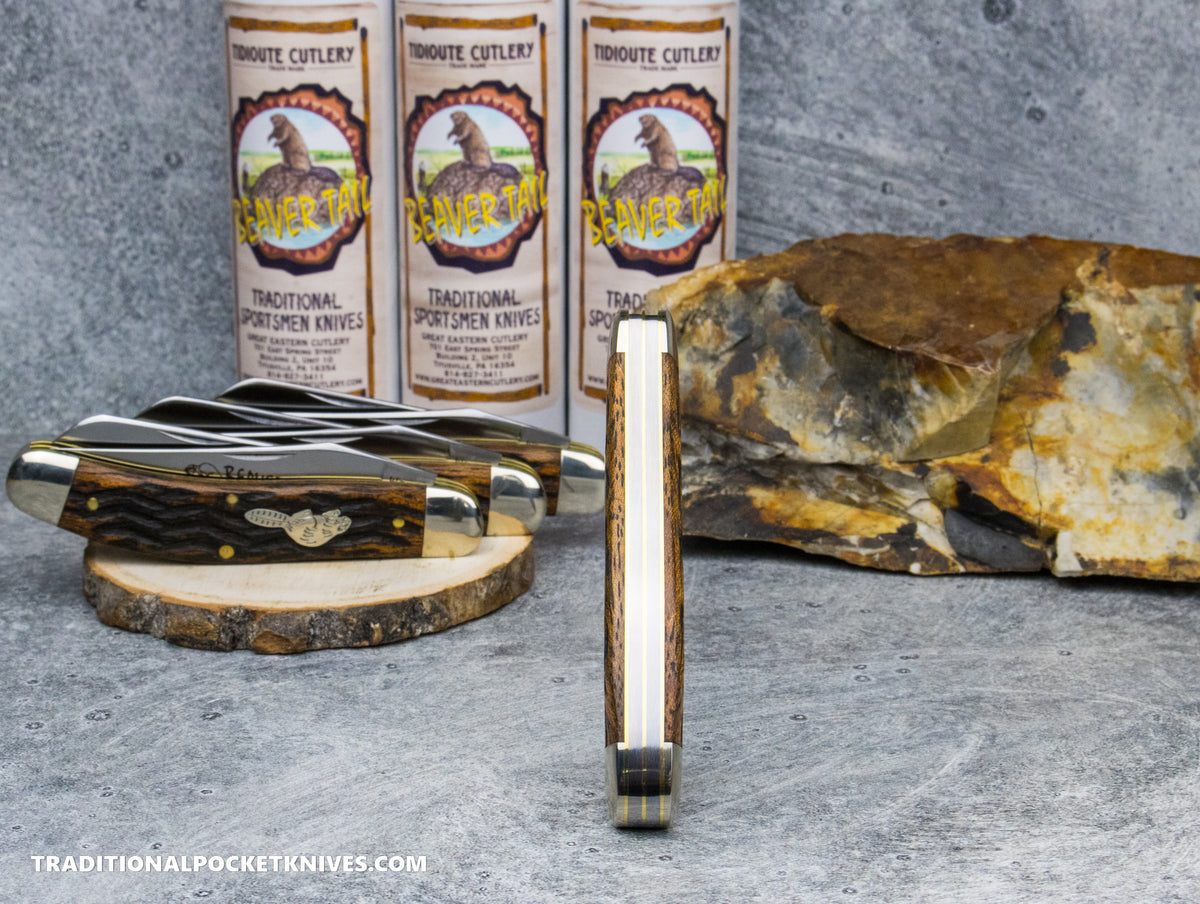 Great Eastern Cutlery #888225 Tidioute Cutlery Bayou Trapper Jigged Brazilian Cherrywood