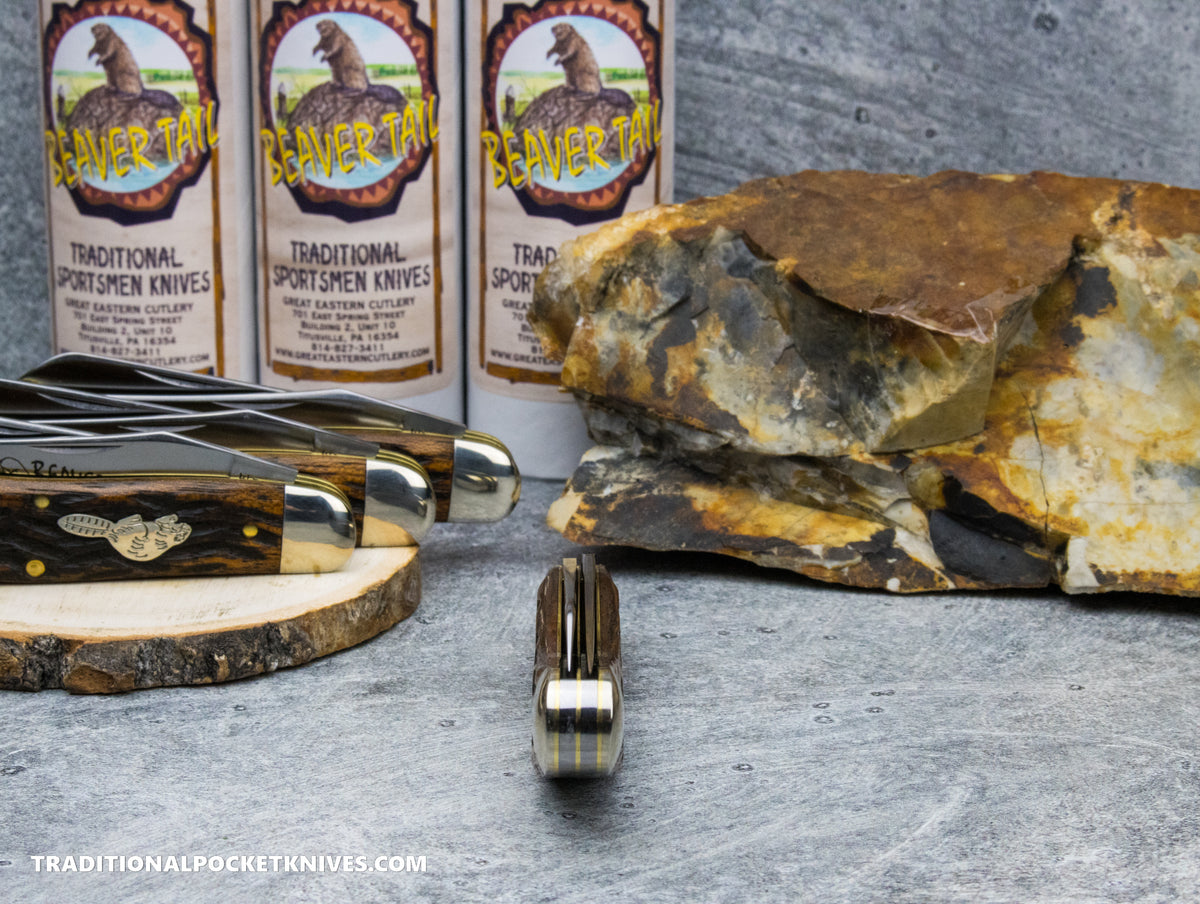 Great Eastern Cutlery #888225 Tidioute Cutlery Bayou Trapper Jigged Brazilian Cherrywood