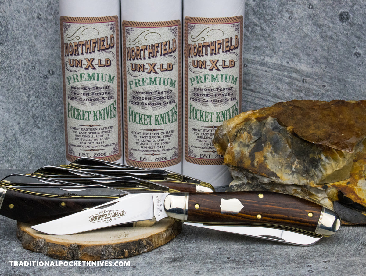 Great Eastern Cutlery #888225 Northfield UNXLD Bayou Trapper Cocobolo Wood