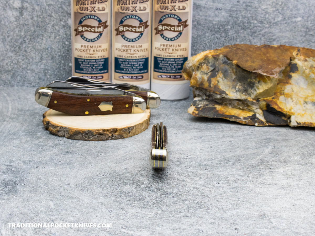 Great Eastern Cutlery #888225 Northfield UNXLD Bayou Trapper Bubinga Wood - Special Factory Assembly