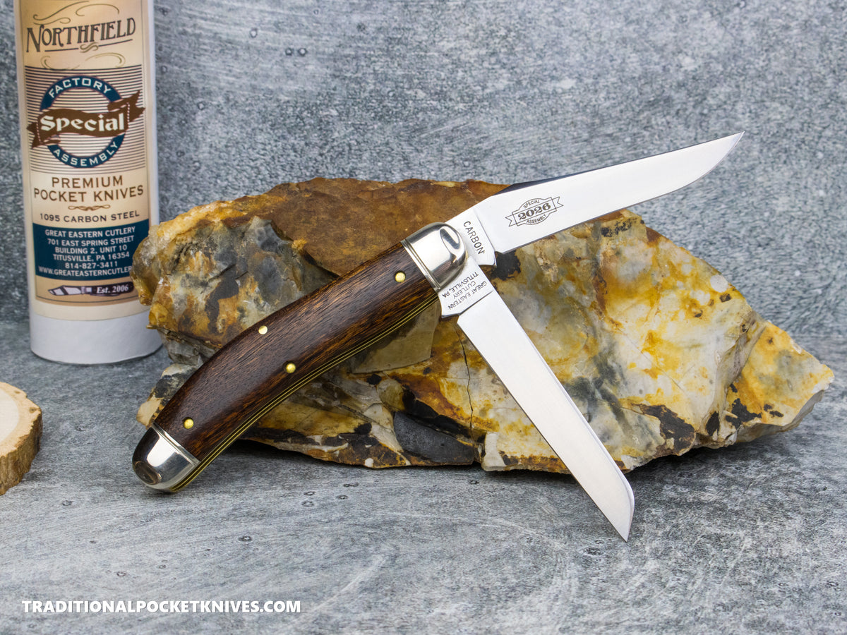 Great Eastern Cutlery #888225 Tidioute Cutlery Bayou Trapper Che Chen Rosewood *Satin* - Special Factory Assembly
