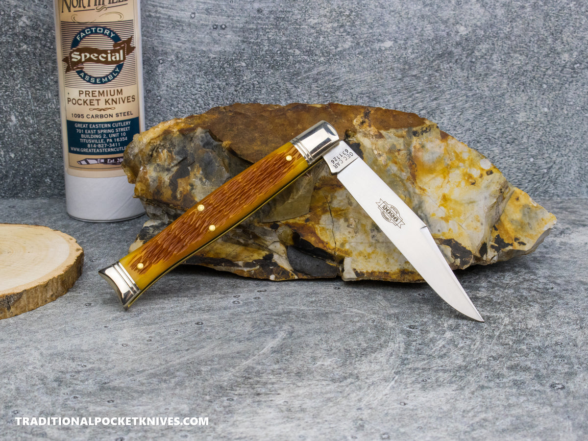 Great Eastern Cutlery #631126 Northfield UNXLD Fish Tail Harvest Gold Jigged Bone - Special Factory Assembly