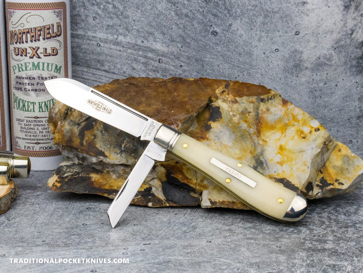 Great Eastern Cutlery #922225 Northfield UNLXD Eureka Jack Smooth White Oiled Bone