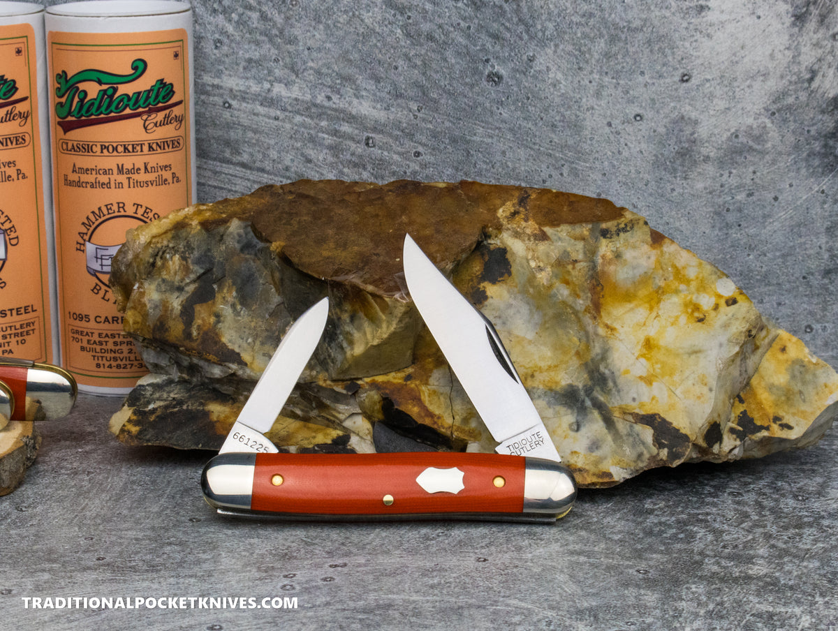 Great Eastern Cutlery #661225 Tidioute Cutlery Lil&#39; Cowboy Ember Orange Micarta