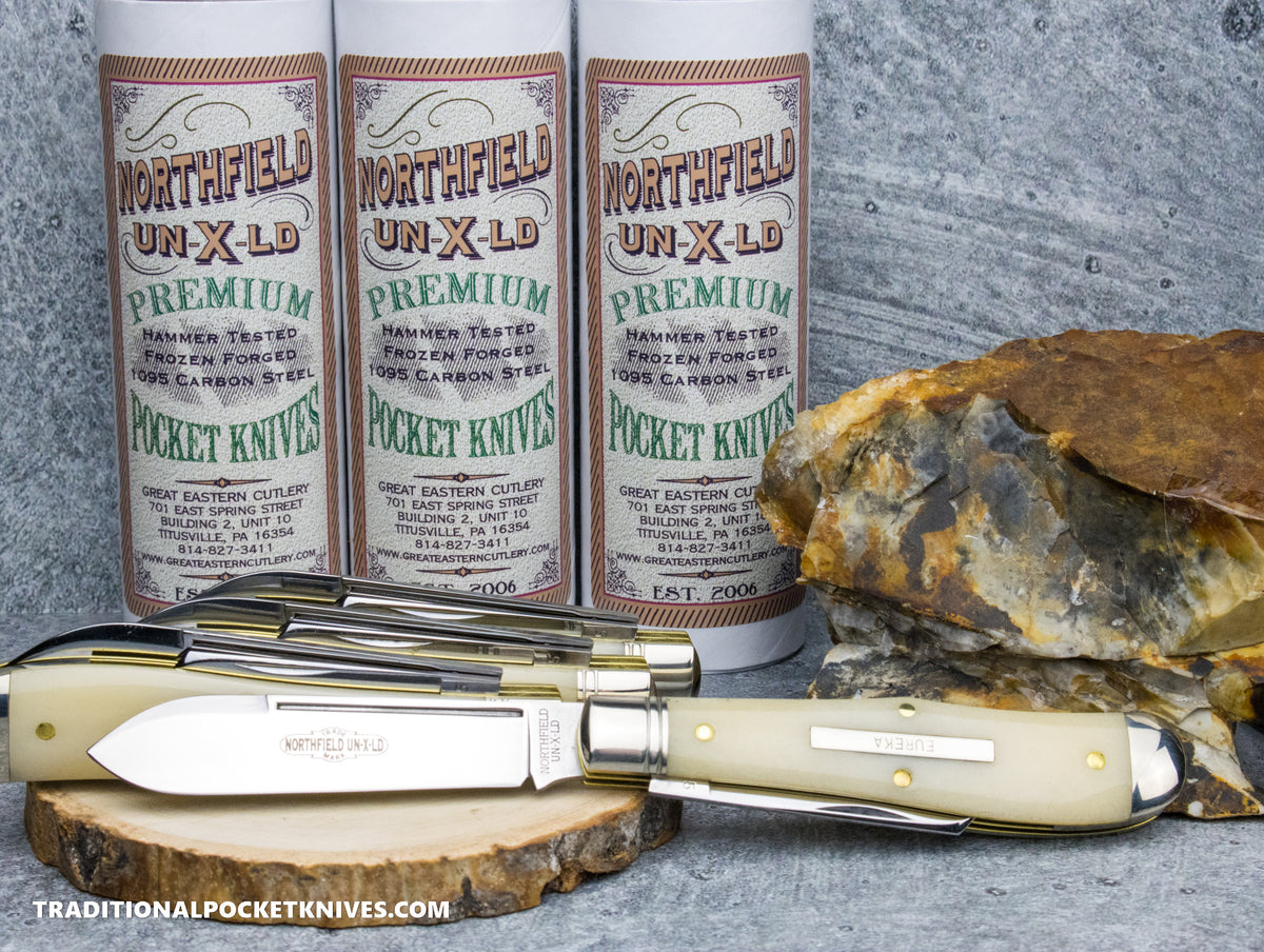 Great Eastern Cutlery #922225 Northfield UNLXD Eureka Jack Smooth White Oiled Bone