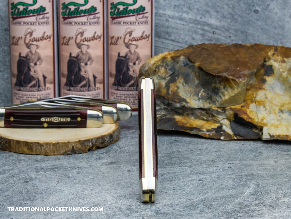 Great Eastern Cutlery #661225 Tidioute Cutlery Lil&#39; Cowboy Ruby Red Springfield Bone