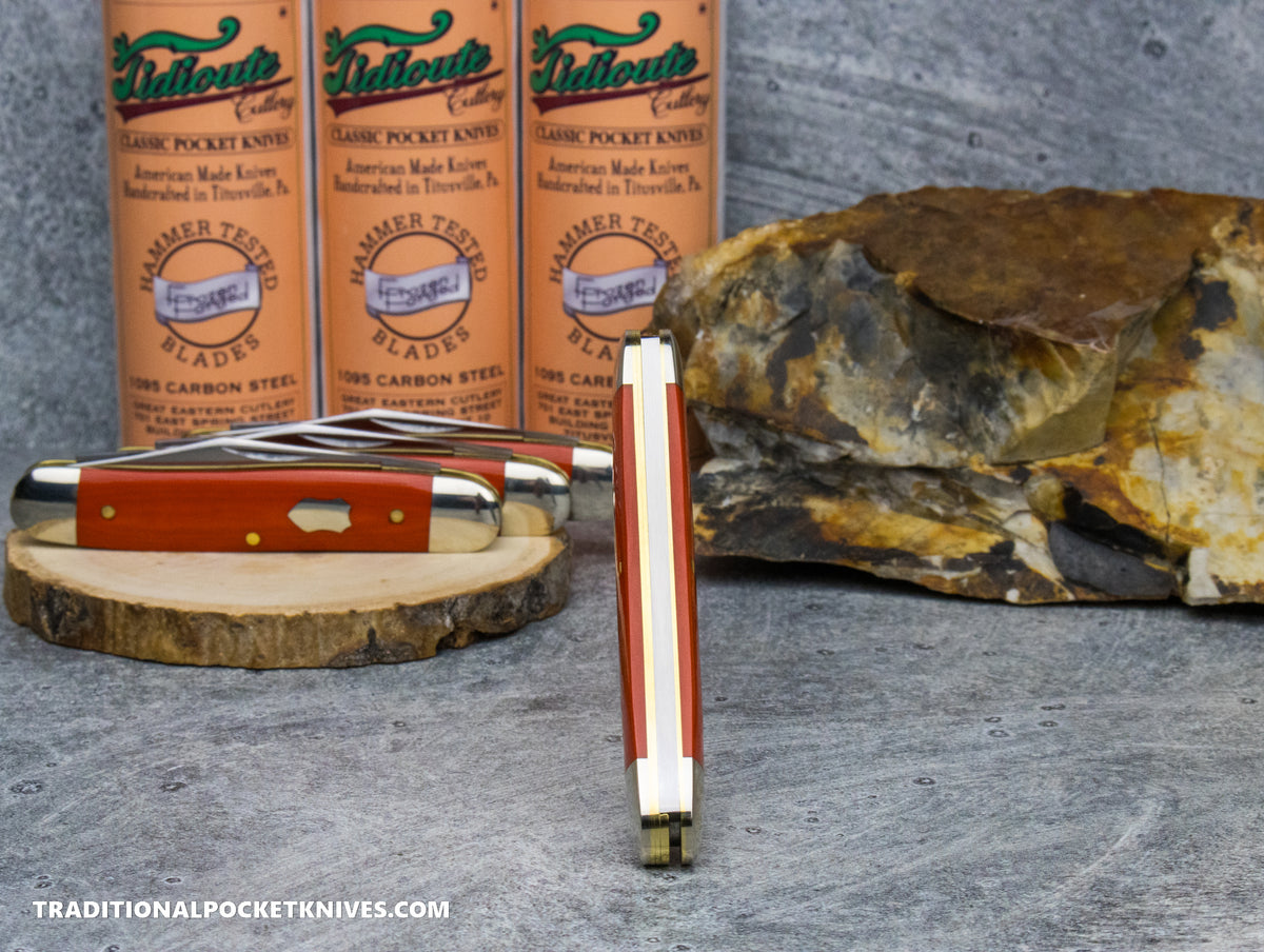 Great Eastern Cutlery #661225 Tidioute Cutlery Lil&#39; Cowboy Ember Orange Micarta