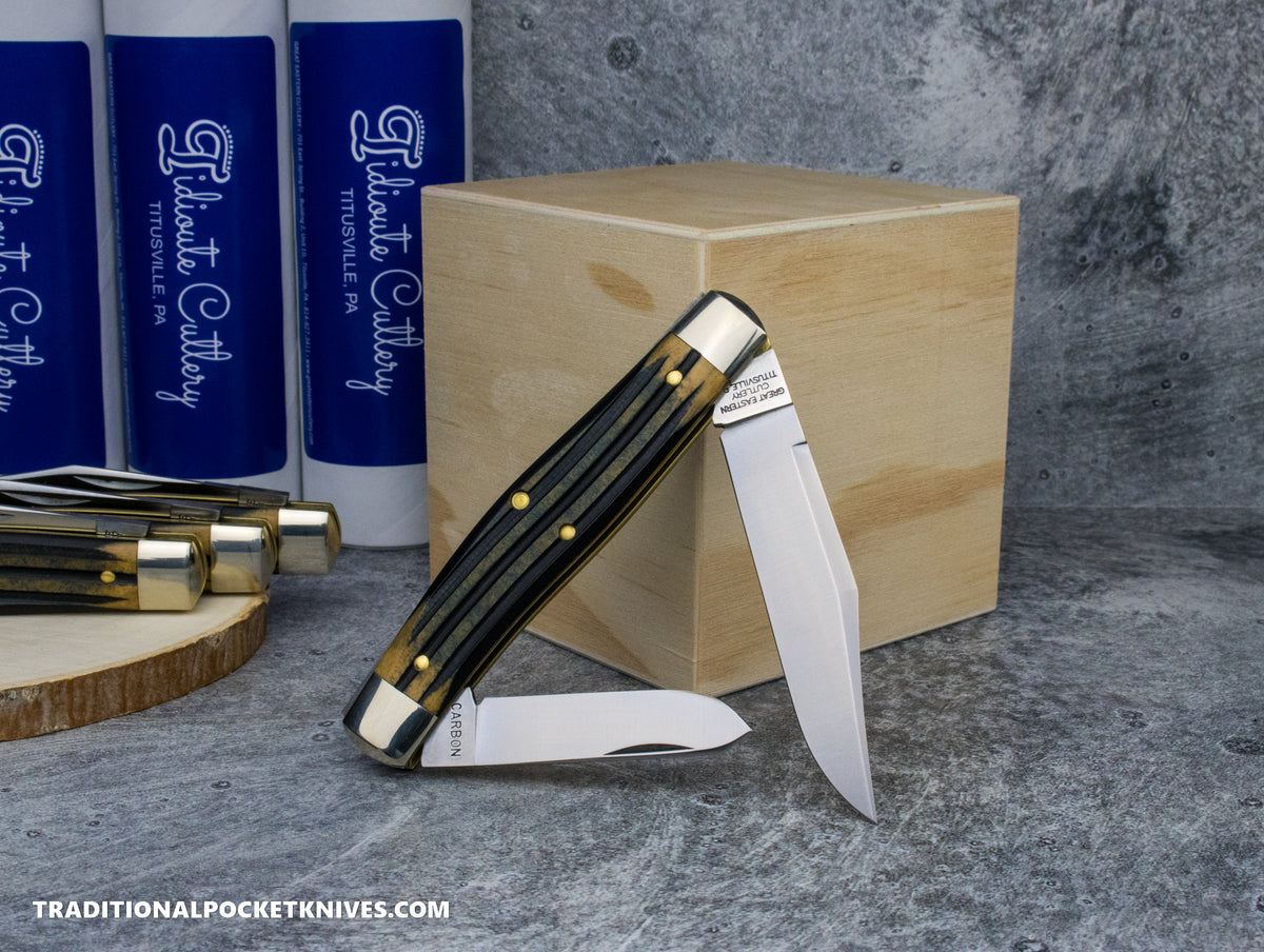Great Eastern Cutlery #811224 Tidioute Cutlery Boss Bull Keeper Navy Riverbottom Richlite