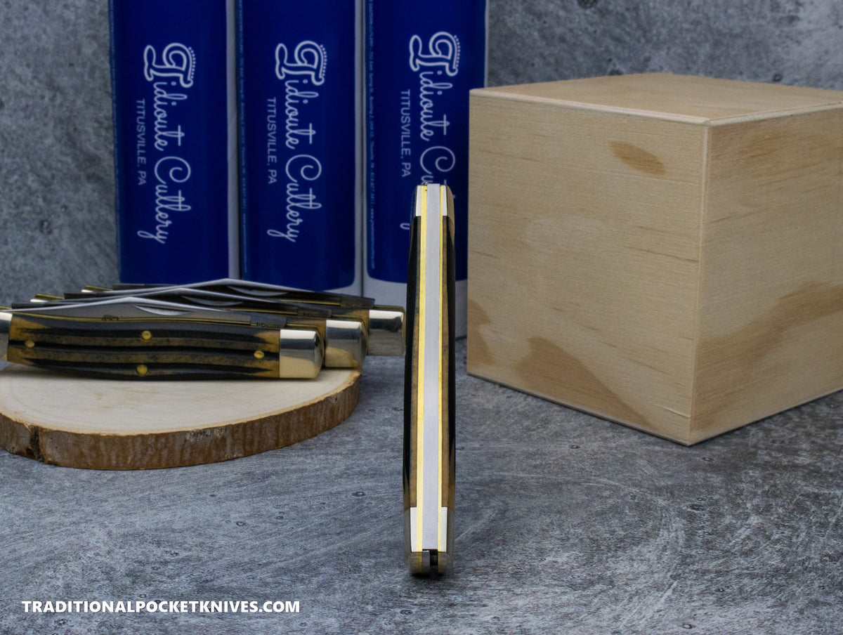 Great Eastern Cutlery #811224 Tidioute Cutlery Boss Bull Keeper Navy Riverbottom Richlite