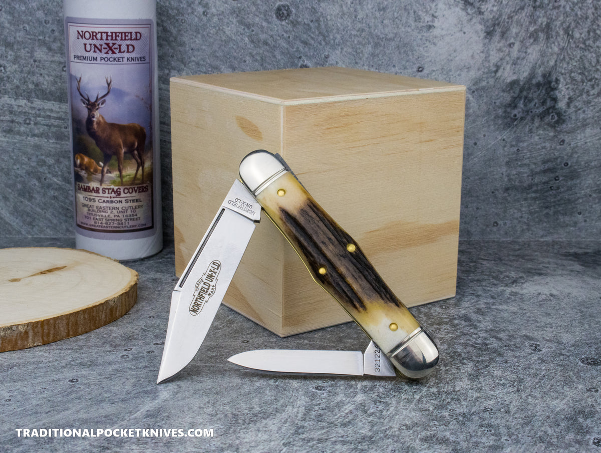 Great Eastern Cutlery #321224 Northfield UNXLD Engineer Sambar Stag #1