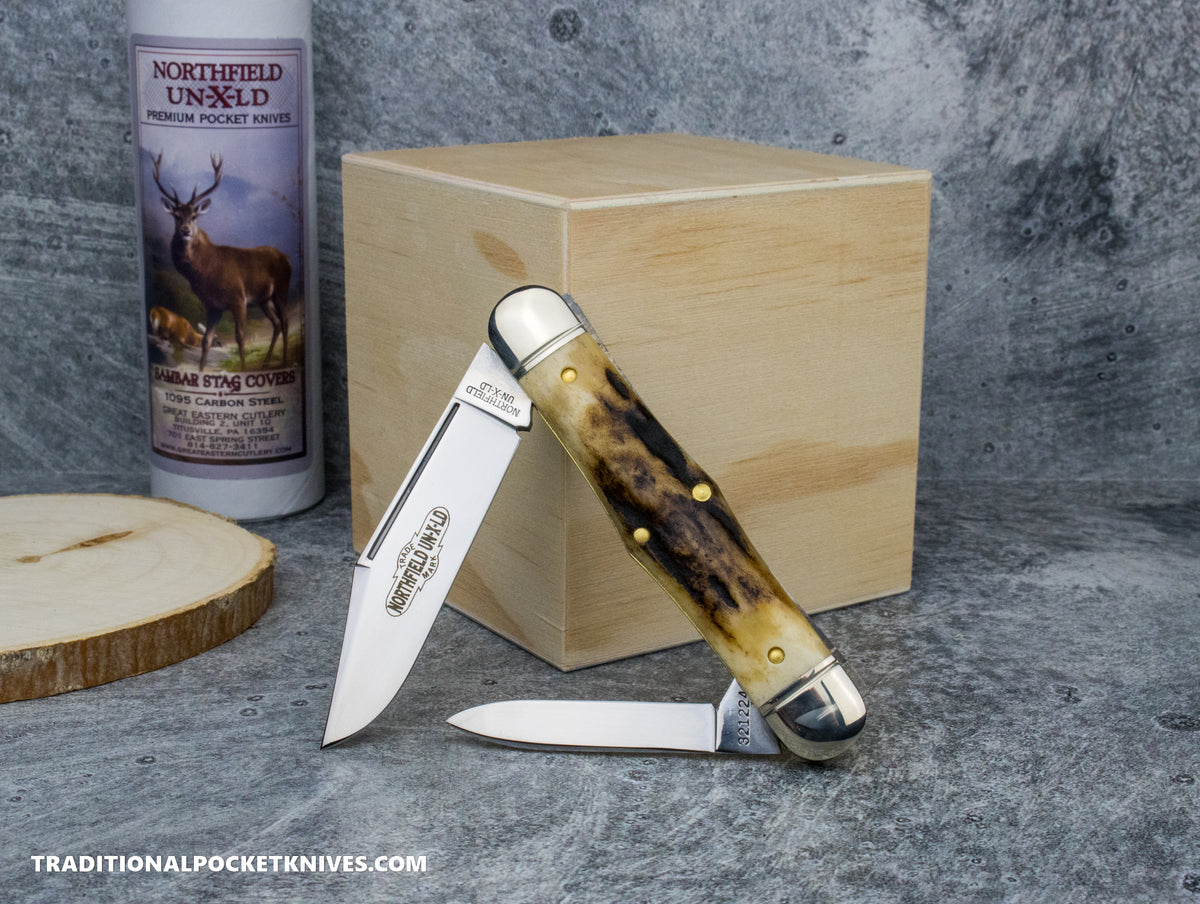 Great Eastern Cutlery #321224 Northfield UNXLD Engineer Sambar Stag #3