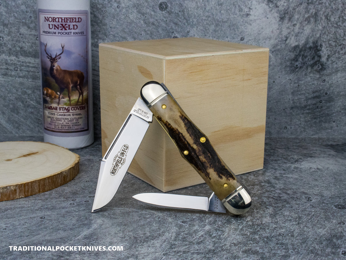 Great Eastern Cutlery #321224 Northfield UNXLD Engineer Sambar Stag #4