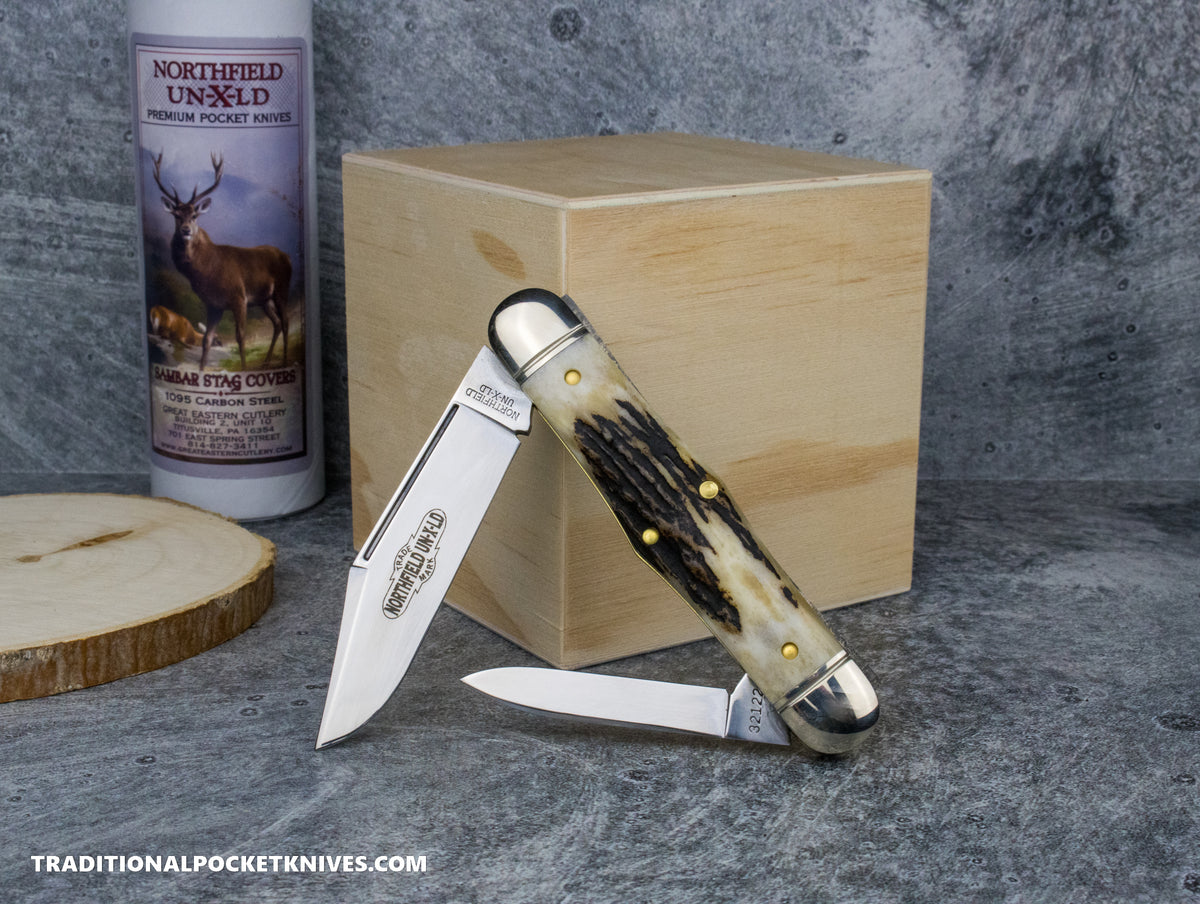 Great Eastern Cutlery #321224 Northfield UNXLD Engineer Sambar Stag #7