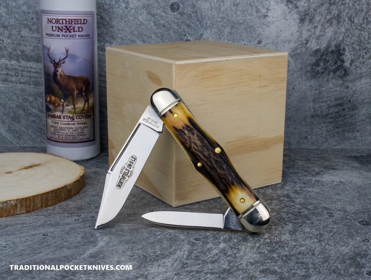 Great Eastern Cutlery #321224 Northfield UNXLD Engineer Sambar Stag #8