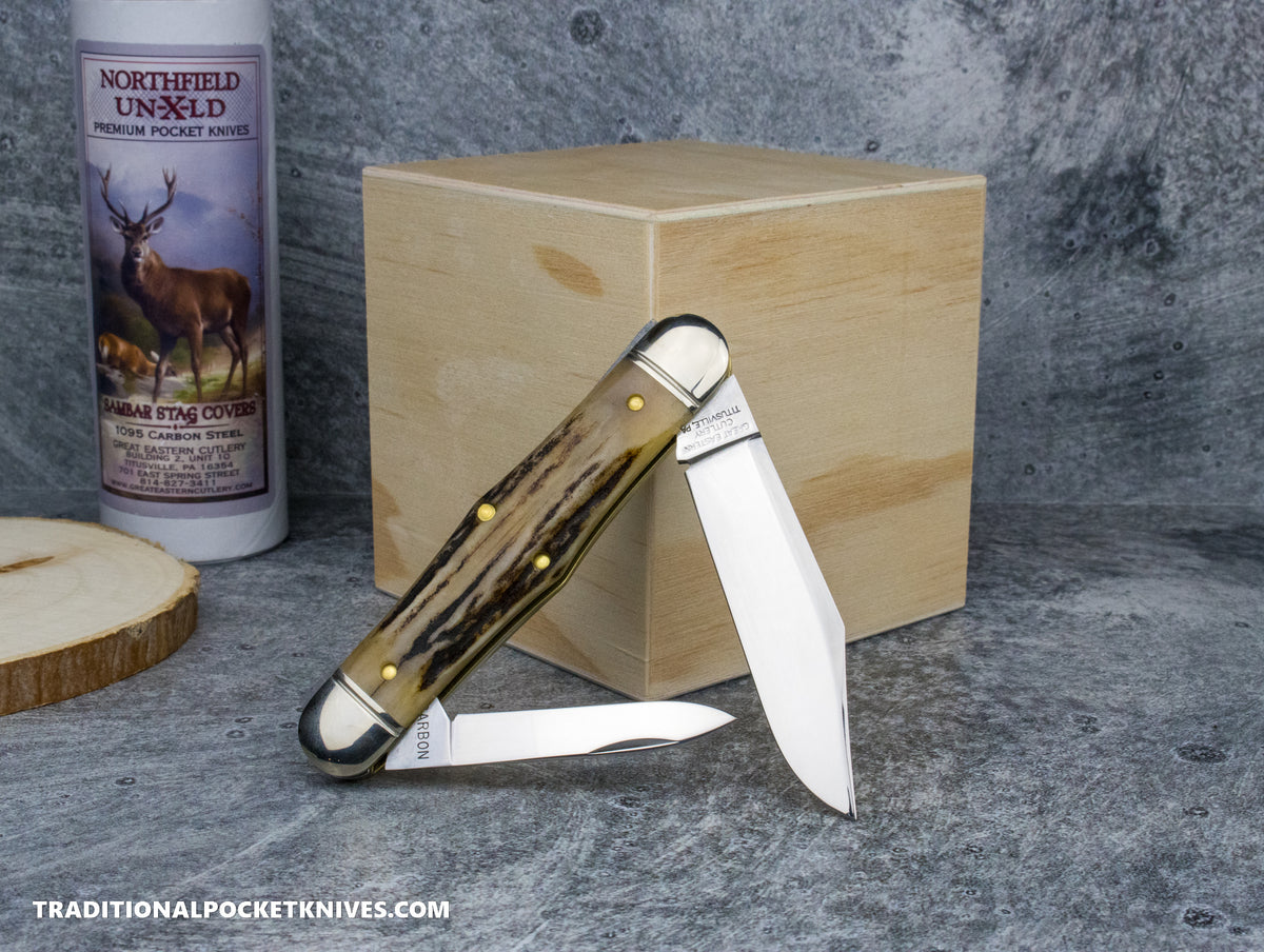 Great Eastern Cutlery #321224 Northfield UNXLD Engineer Sambar Stag #1
