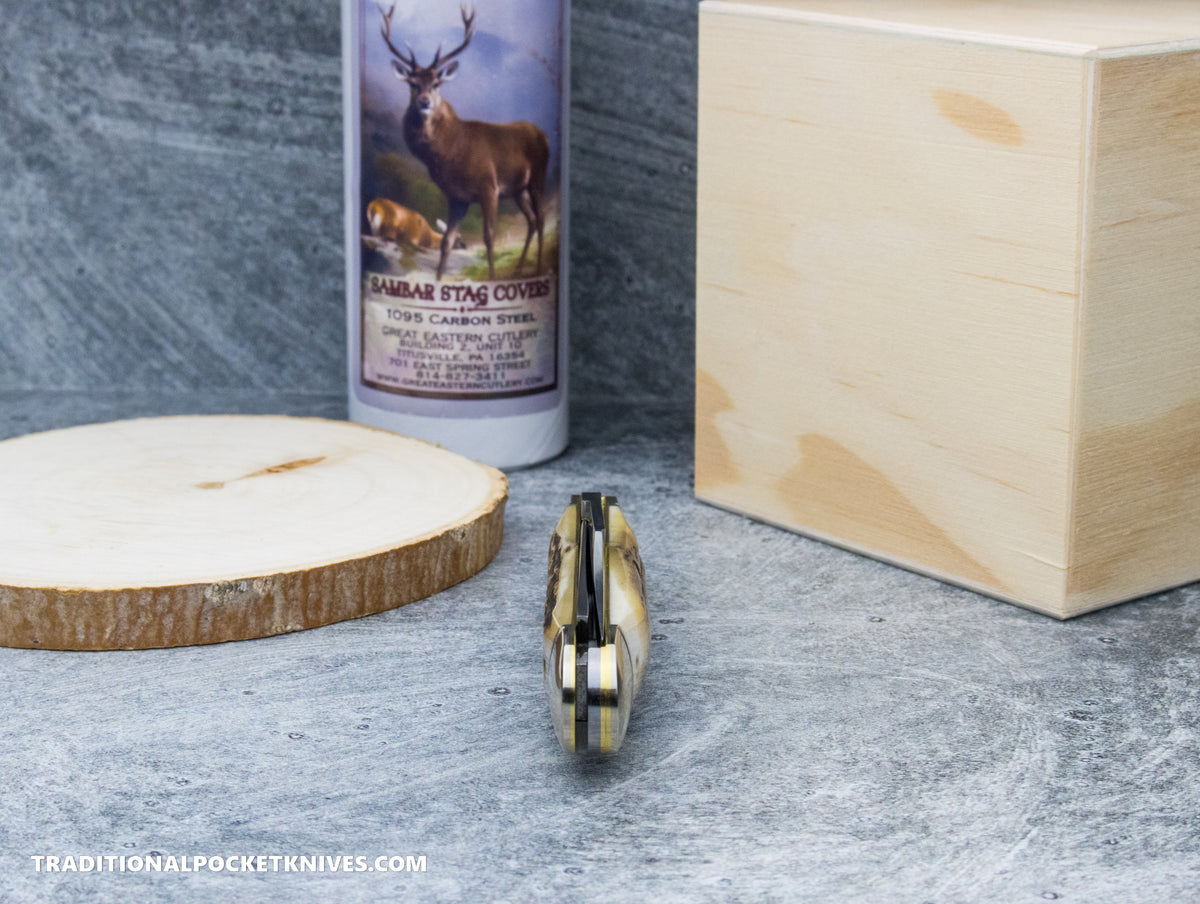Great Eastern Cutlery #321224 Northfield UNXLD Engineer Sambar Stag #1