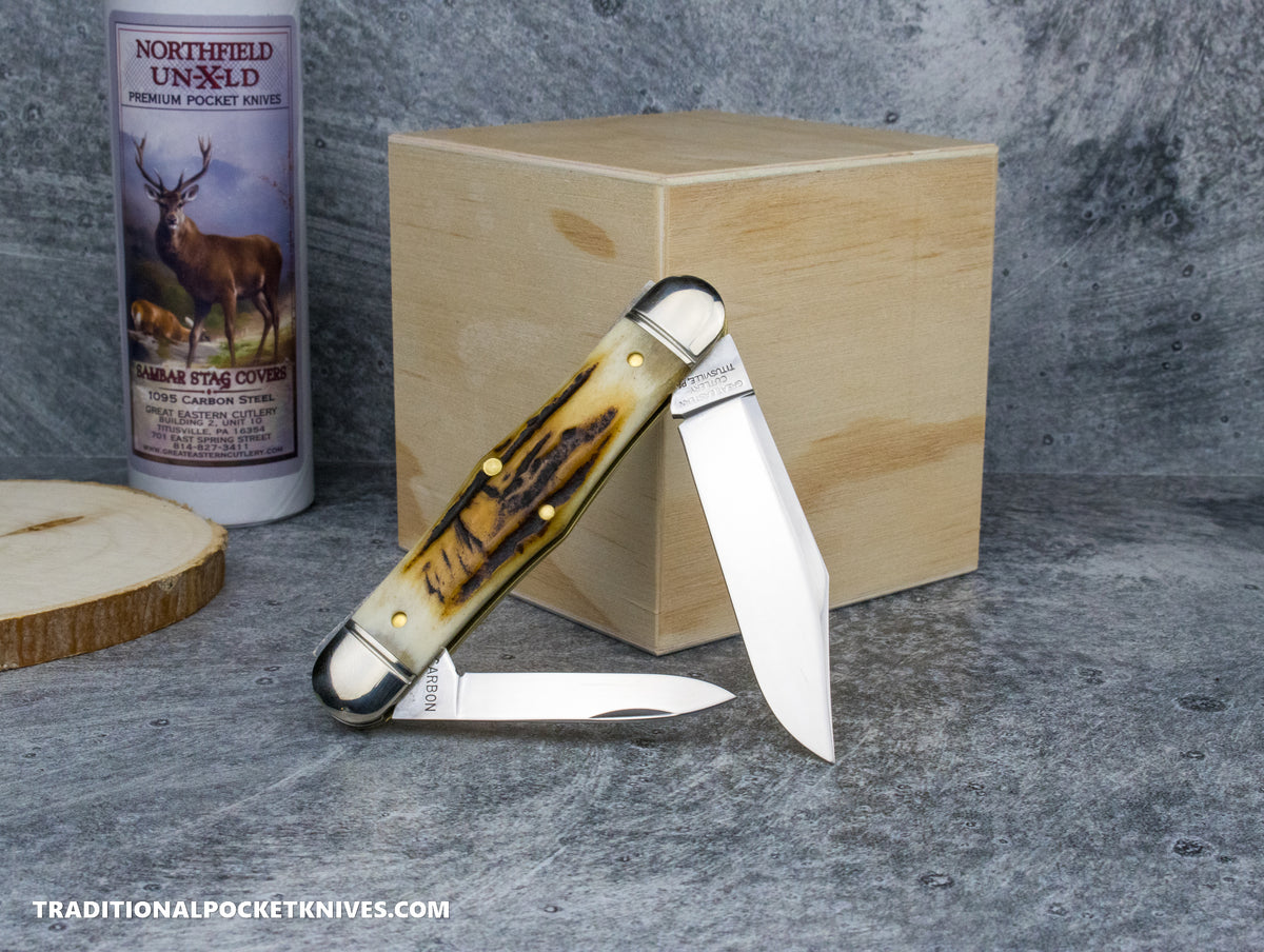 Great Eastern Cutlery #321224 Northfield UNXLD Engineer Sambar Stag #3