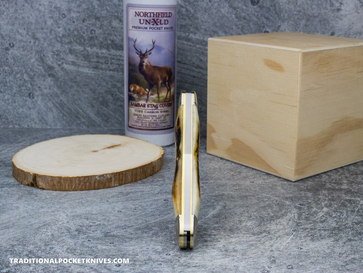 Great Eastern Cutlery #321224 Northfield UNXLD Engineer Sambar Stag #3