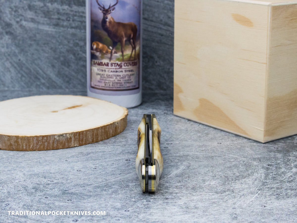 Great Eastern Cutlery #321224 Northfield UNXLD Engineer Sambar Stag #3