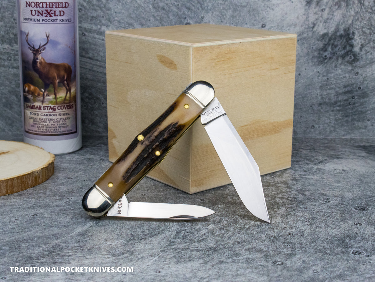 Great Eastern Cutlery #321224 Northfield UNXLD Engineer Sambar Stag #4