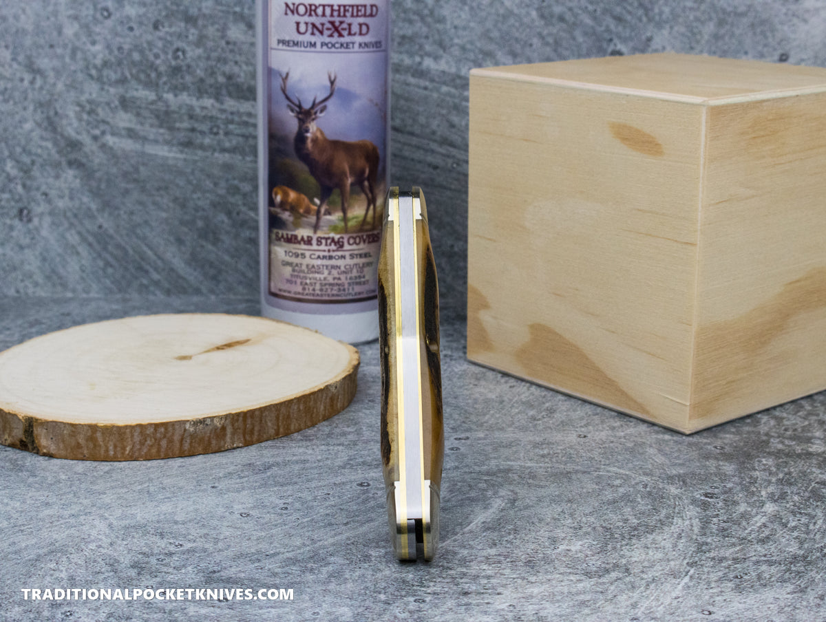 Great Eastern Cutlery #321224 Northfield UNXLD Engineer Sambar Stag #4