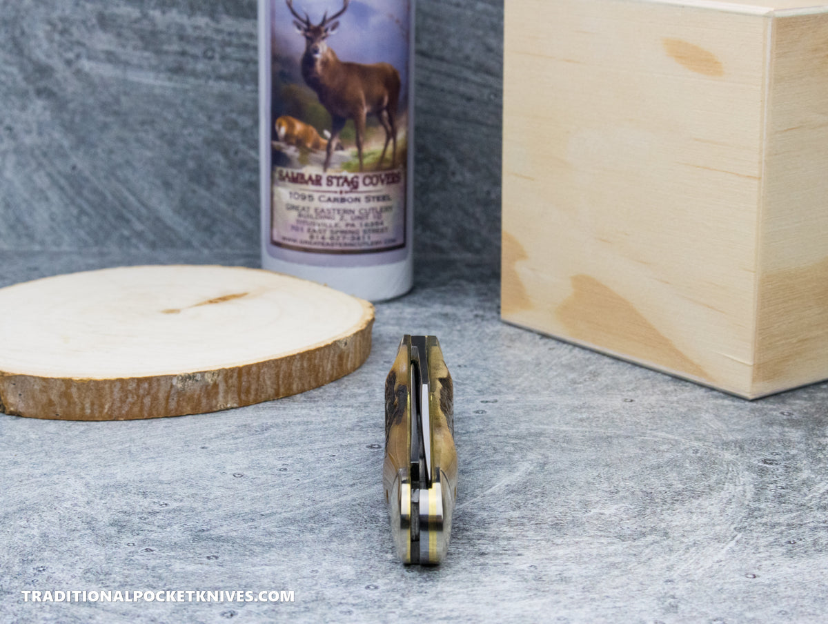 Great Eastern Cutlery #321224 Northfield UNXLD Engineer Sambar Stag #4