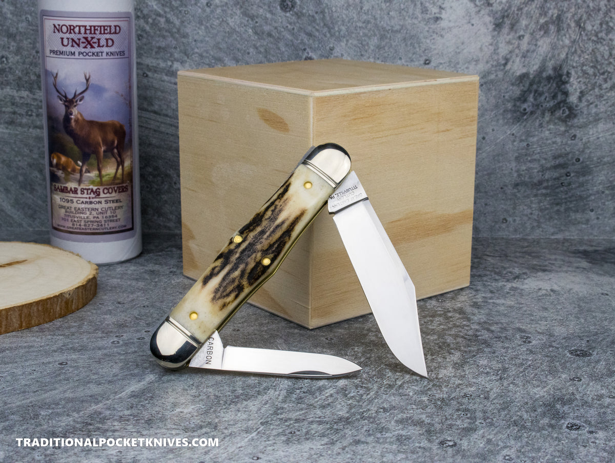 Great Eastern Cutlery #321224 Northfield UNXLD Engineer Sambar Stag #5