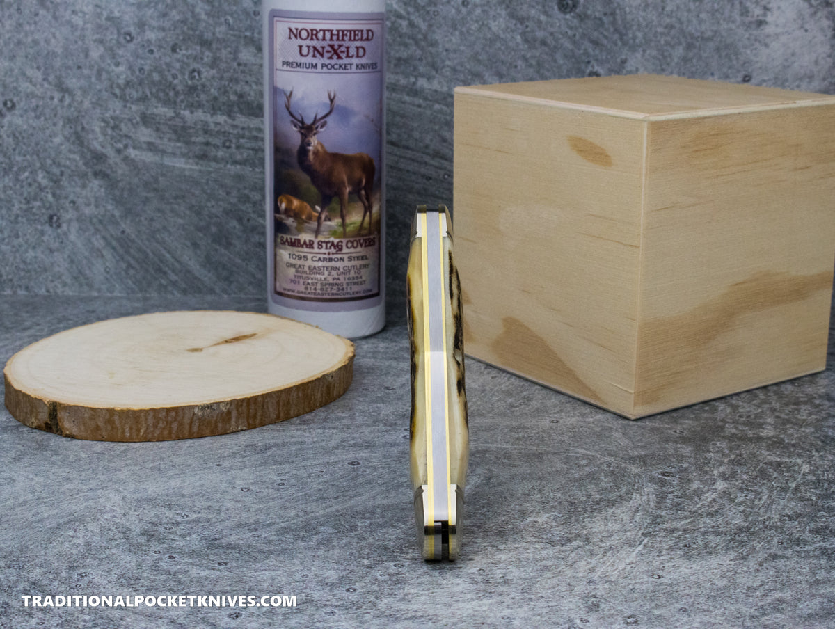 Great Eastern Cutlery #321224 Northfield UNXLD Engineer Sambar Stag #5