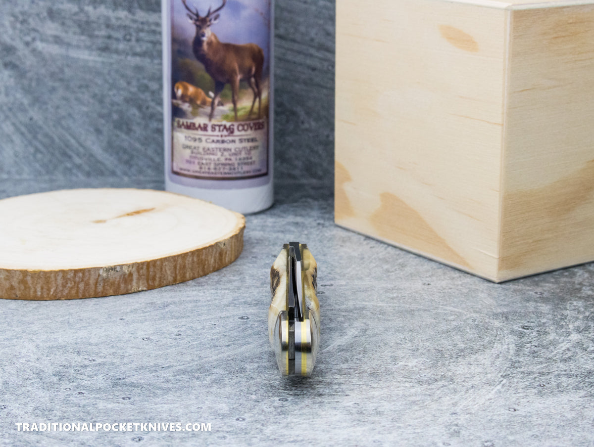 Great Eastern Cutlery #321224 Northfield UNXLD Engineer Sambar Stag #5