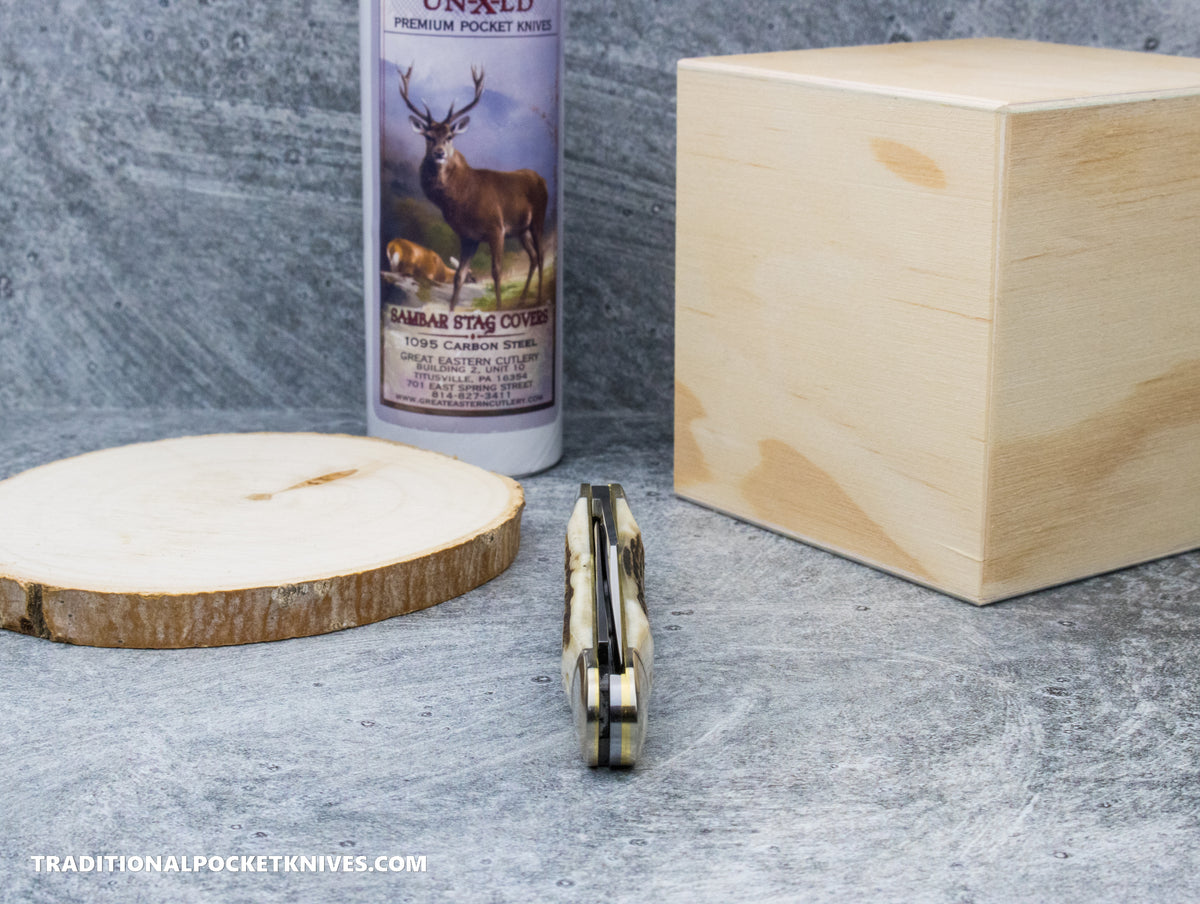 Great Eastern Cutlery #321224 Northfield UNXLD Engineer Sambar Stag #7