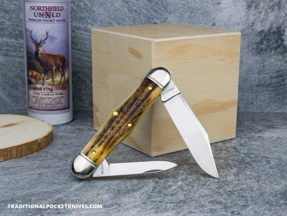 Great Eastern Cutlery #321224 Northfield UNXLD Engineer Sambar Stag #8