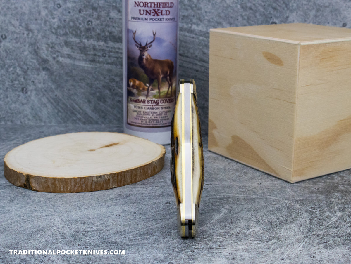 Great Eastern Cutlery #321224 Northfield UNXLD Engineer Sambar Stag #8