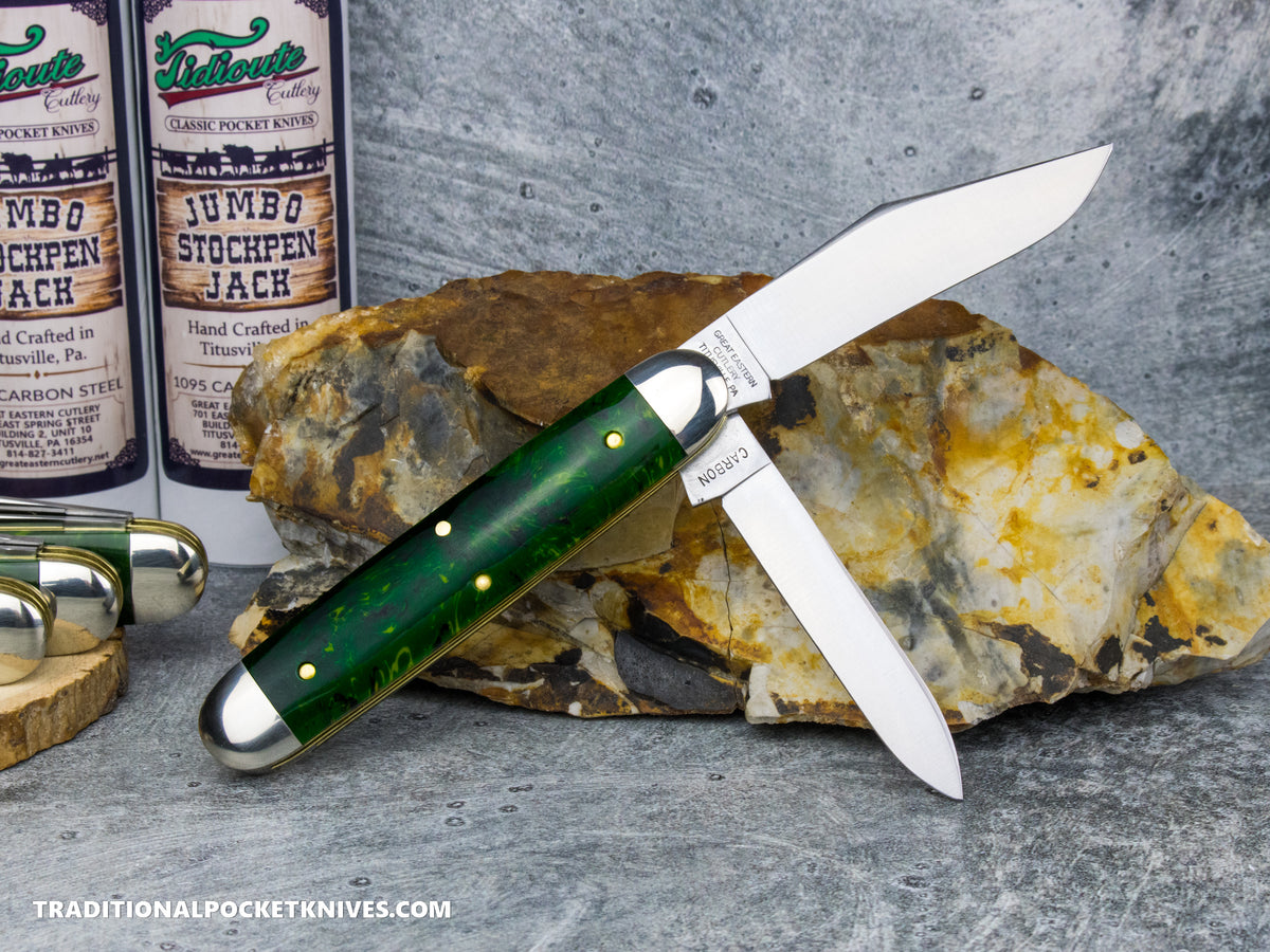Great Eastern Cutlery #541225 Tidioute Cutlery Jumbo Stockpen Jack Spring Pasture Acrylic