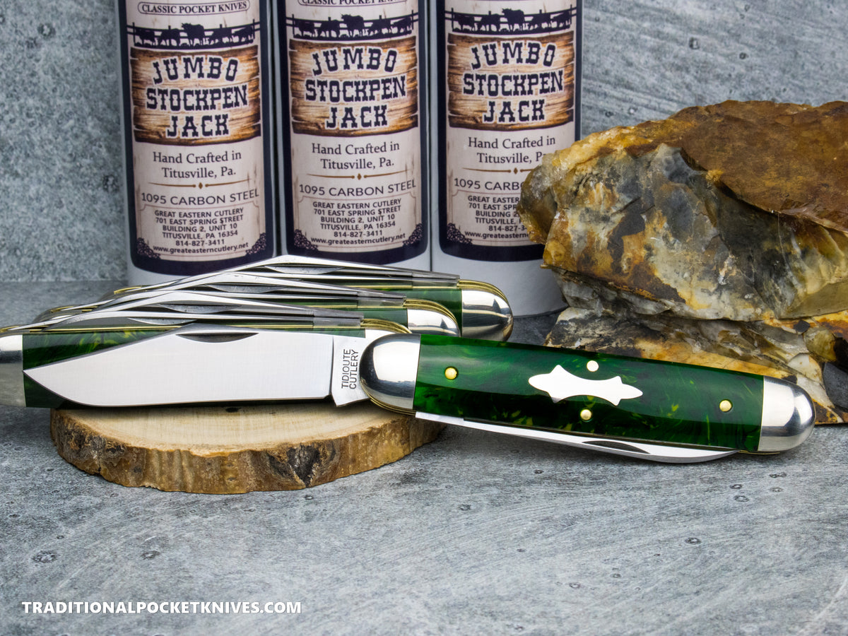 Great Eastern Cutlery #541225 Tidioute Cutlery Jumbo Stockpen Jack Spring Pasture Acrylic