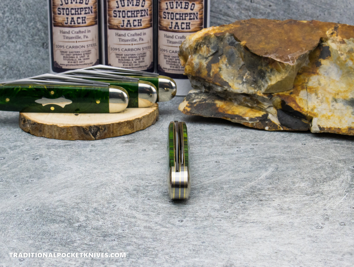 Great Eastern Cutlery #541225 Tidioute Cutlery Jumbo Stockpen Jack Spring Pasture Acrylic