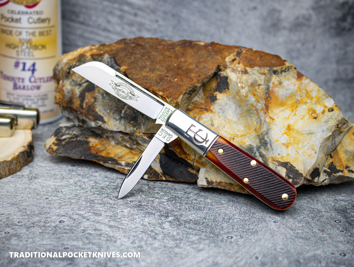 Great Eastern Cutlery #143223 Tidioute Cutlery Autumn Peach Sawcut Bone