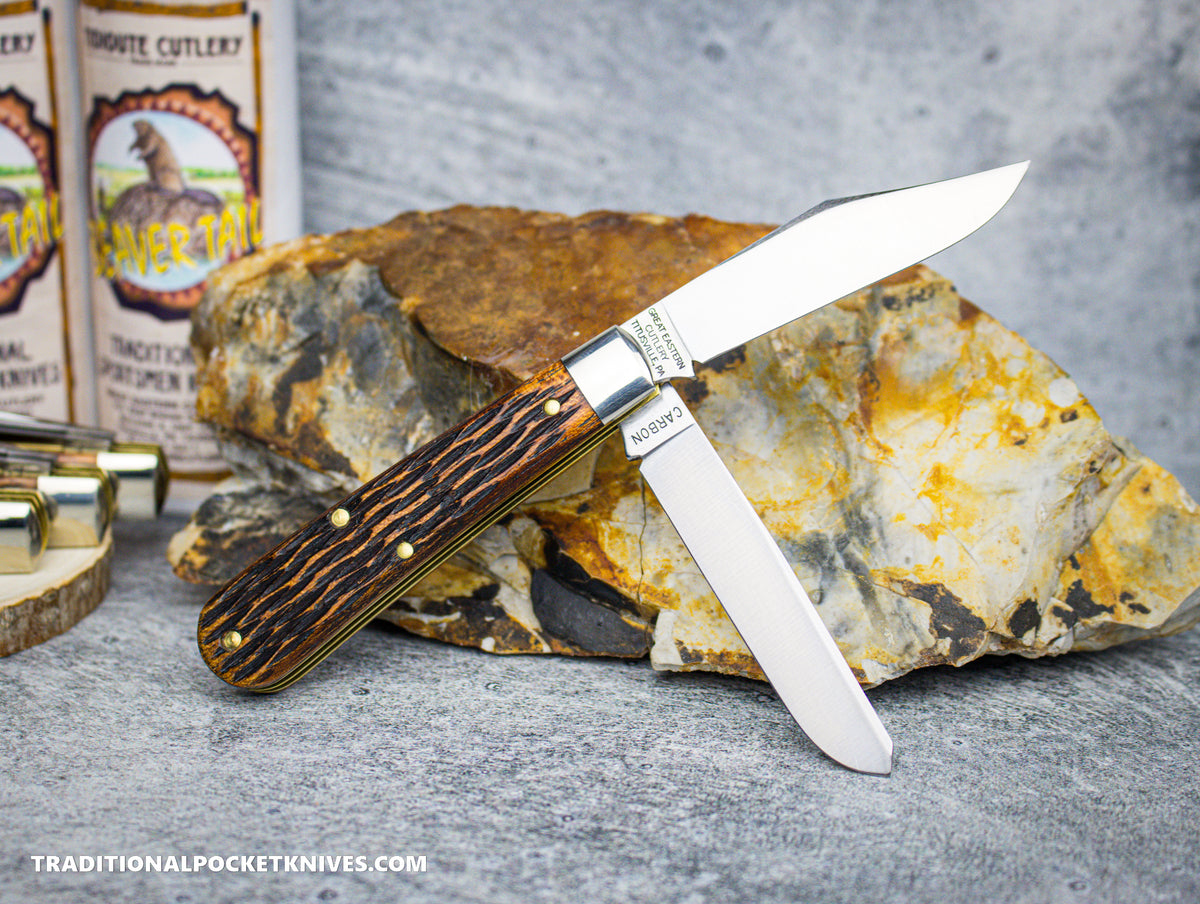 Great Eastern Cutlery #391224 Tidioute Cutlery Horse Rancher Jigged Brazilian Cherry Wood