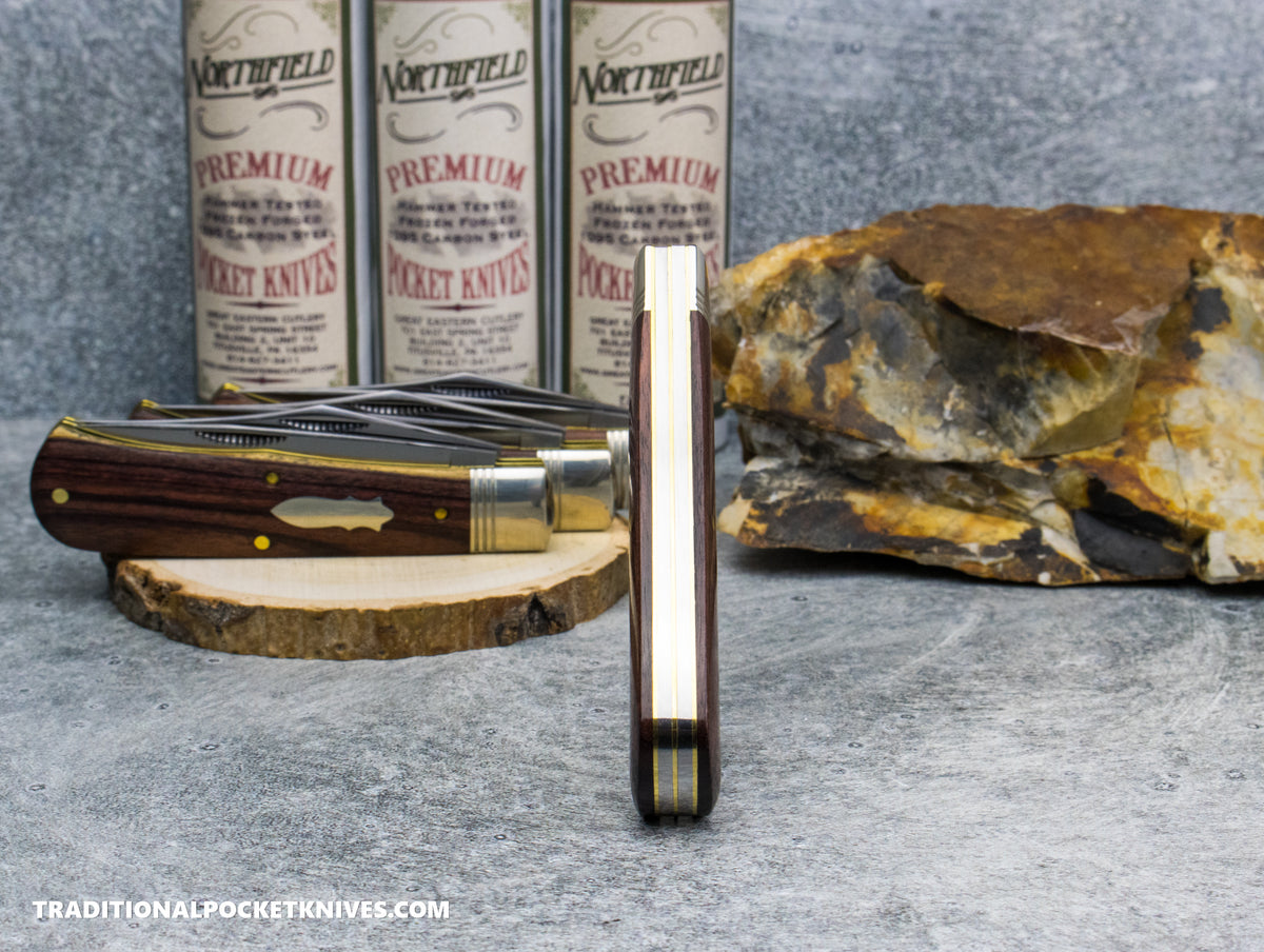 Great Eastern Cutlery #728226 Northfield UNXLD French Creek Trapper Kingwood *Satin*