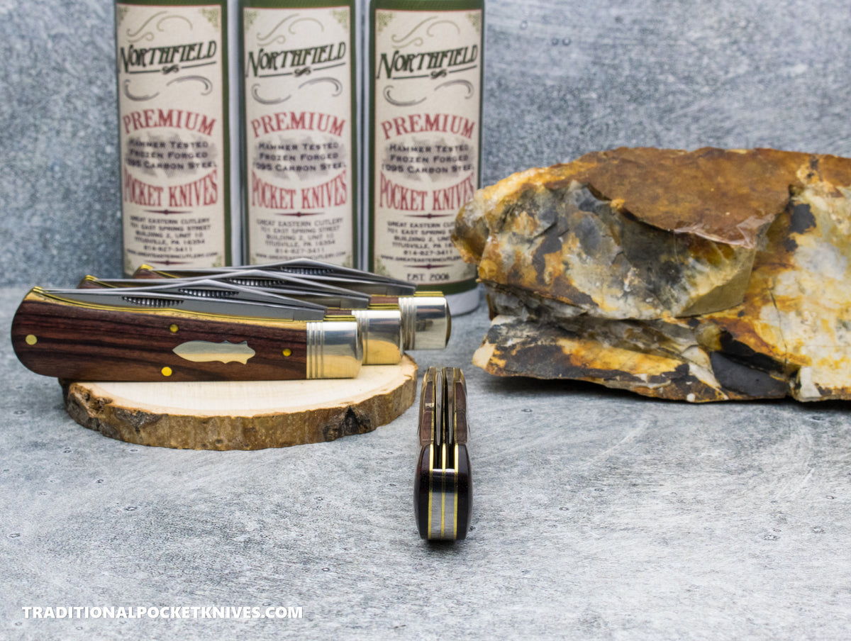 Great Eastern Cutlery #728226 Northfield UNXLD French Creek Trapper Kingwood *Satin*