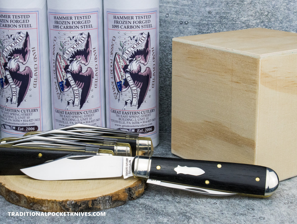 Great Eastern Cutlery #771225 Tidioute Cutlery Yankee Jack Knife Gabon Ebony