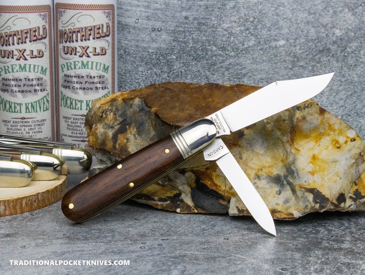 Great Eastern Cutlery #781224 Northfield UNXLD Bullet End Barlow Cocobolo Wood