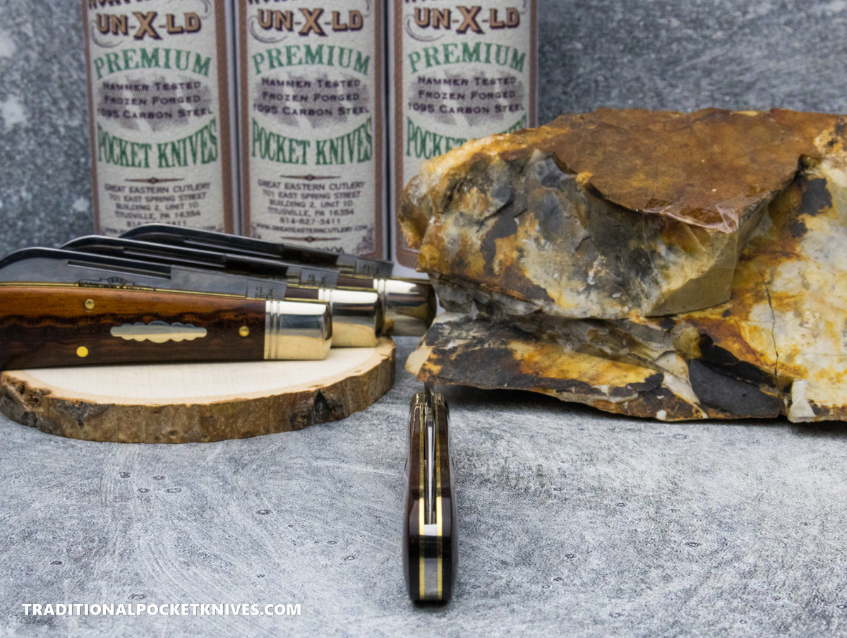 Great Eastern Cutlery #933124 Northfield UNXLD Ram Foot Snakewood