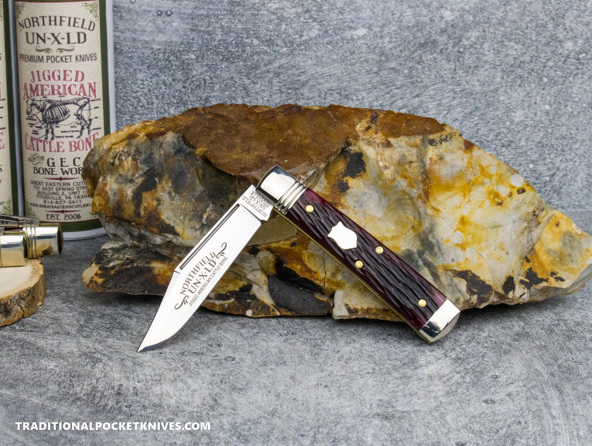 Great Eastern Cutlery #941125 Northfield UNXLD Liberty Black Plum Jigged Bone